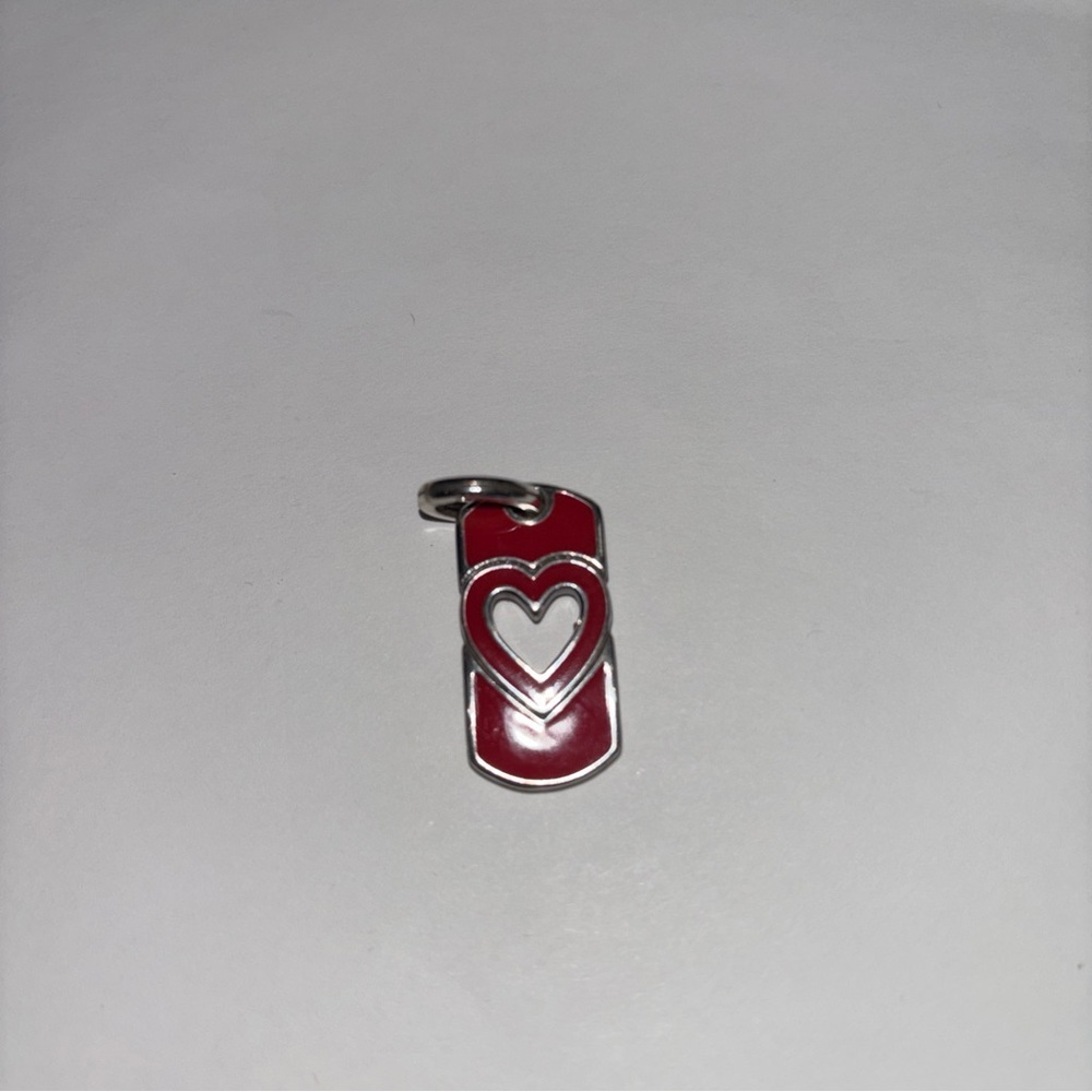 Brighton Beloved Red and Silver Heart Amulet Charm